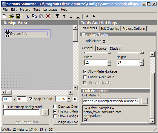 Collapsed Config with Button